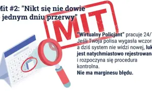 Kalendarz z lupą i pieczęcią "MIT". Czy UFG zawsze wykryje brak OC? System widzi każdą przerwę w ubezpieczeniu.