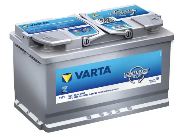 Akumulator Varta 12V 80 Ah 800A, z technologią AGM, idealny do systemów Start-Stop.