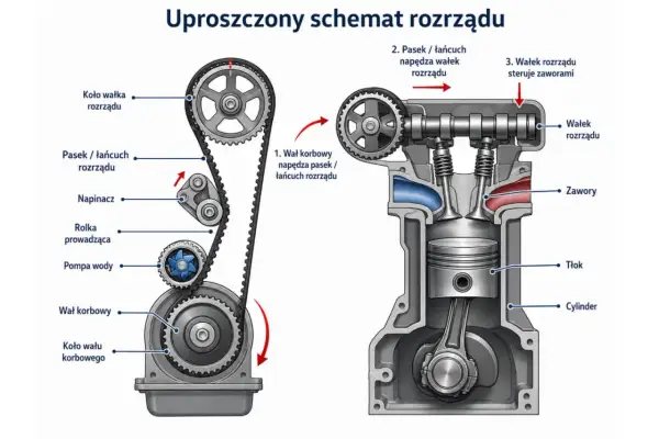 Schemat rozrządu silnika. Wymiana paska rozrządu w Ford Focus MK3 1.6 benzyna co ile? Sprawdź!